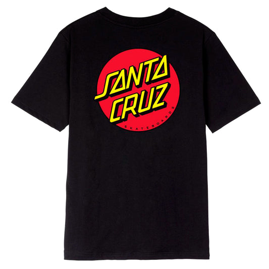 SANTA CRUZ CLASSIC DOT CHEST ORGANIC T-SHIRT BLACK