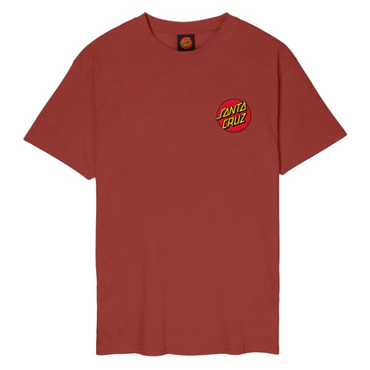 SANTA CRUZ CLASSIC DOT CHEST T-SHIRT DARK RUST