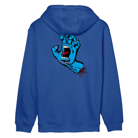 SANTA CRUZ SCREAMING HAND CHEST HOOD SWEATER ULTRAMARINE