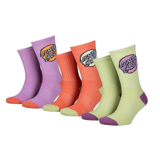 SANTA CRUZ POP DOT SOCKS 3-PACK ASSORTED