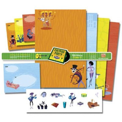 SHAG CALYPSO PARTY STATIONERY SET W/STICKER SHEET