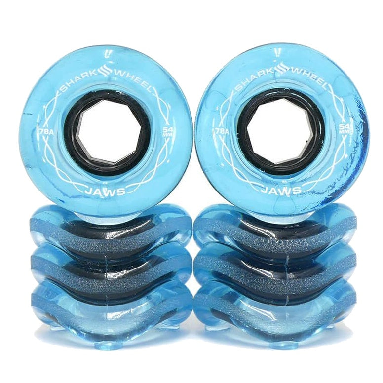 SHARK WHEELS JAWS CLEAR BLUE 78A 54MM