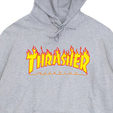 THRASHER FLAME HOODED SWEATER GREY