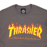 THRASHER FLAME T-SHIRT CHARCOAL