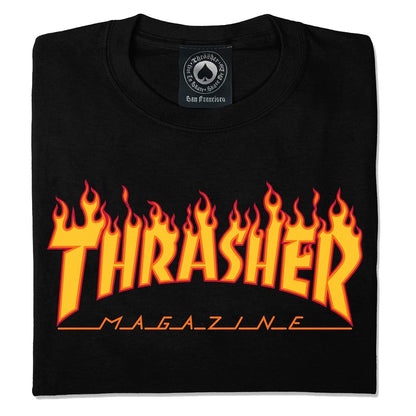 THRASHER FLAME T-SHIRT BLACK