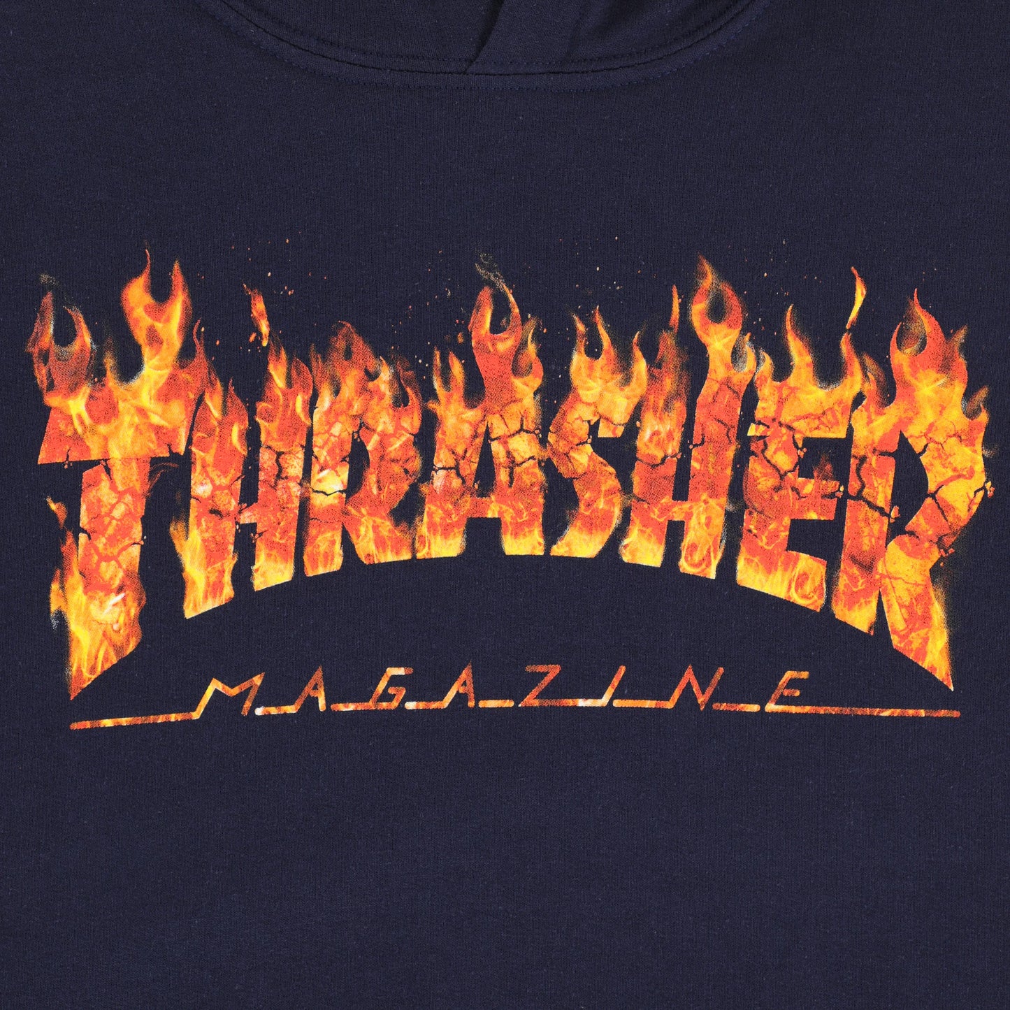 THRASHER INFERNO HOODED SWEATER NAVY