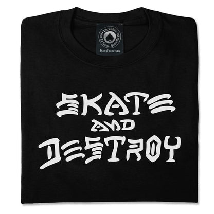 THRASHER SKATE AND DESTROY T-SHIRT BLACK