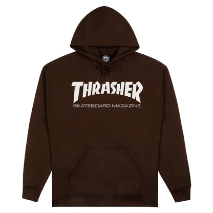 THRASHER SKATE MAG HOOD DARK CHOCOLATE