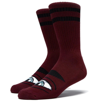 TOY MACHINE SECT EYE SOCK BURGUNDY