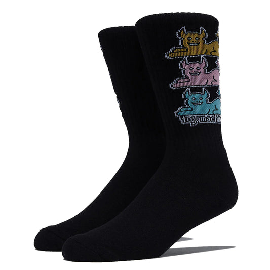 TOY MACHINE TRIPLE CAT SOCK BLACK