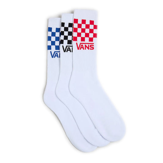 VANS CLASSIC CHECK CREW SOCK WHITE