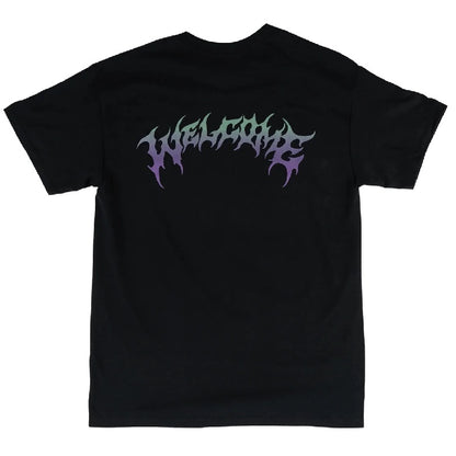 WELCOME GRADIENT BARB T-SHIRT BLACK