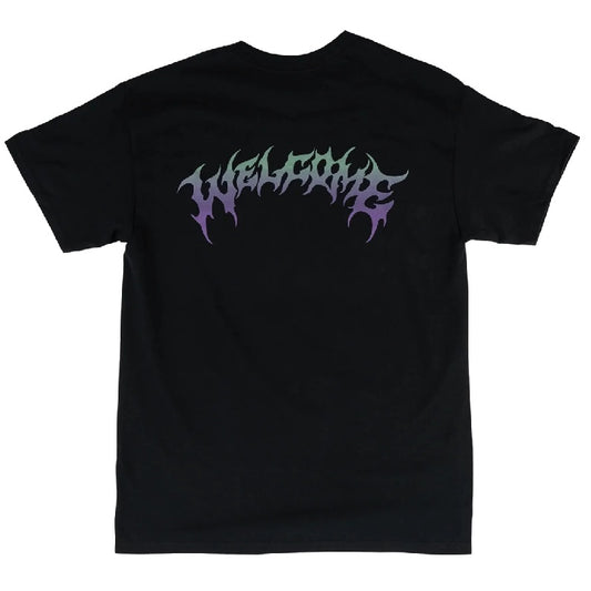 WELCOME GRADIENT BARB T-SHIRT BLACK