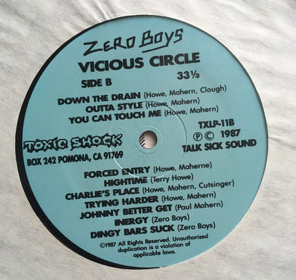 Zero Boys–Vicious Circle 2nd Hand Toxic Shock