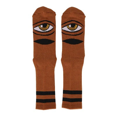 TOY MACHINE SECT EYE SOCK CHOCOLATE