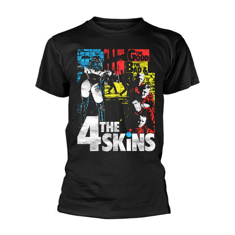 4 SKINS THE GOOD, THE BAD AND THE 4 SKINS T-SHIRT BLACK