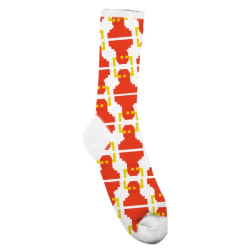 TOY MACHINE DIGI MONSTER CREW SOCK WHITE