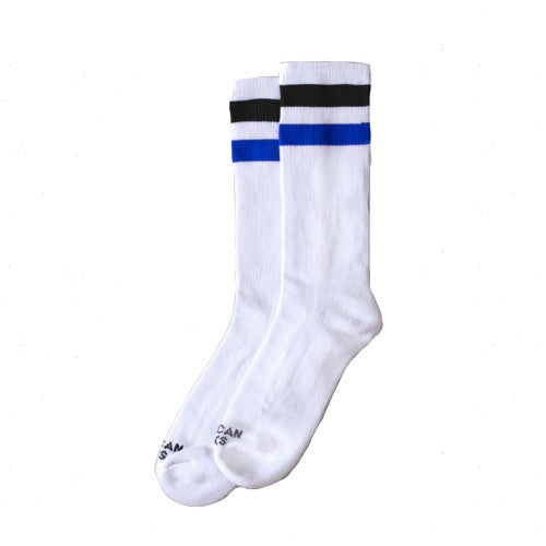 AMERICAN SOCKS MID HIGH PRANKSTER WHITE/BLACK-BLUE