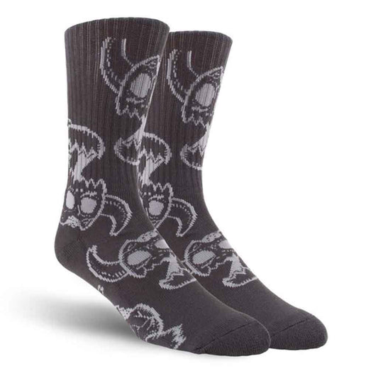 TOY MACHINE MONSTER SKULL SOCK CHARCOAL