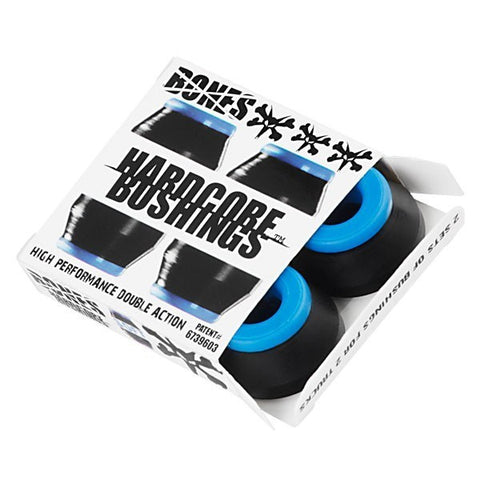 BONES HARDCORE BUSHINGS SOFT 81A BLUE/BLACK - Skateboards Amsterdam