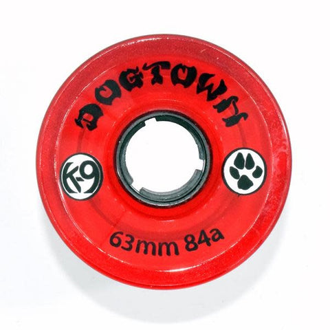 DOGTOWN K-9 CRUISER CLEAR RED 84A 63MM