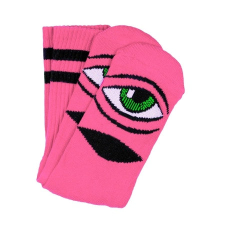 TOY MACHINE SECT EYE SOCK NEON PINK