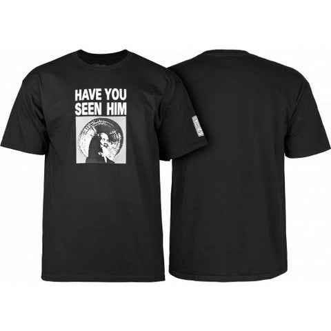 POWELL PERALTA HAVE YOU SEEN HIM T-SHIRT BLACK