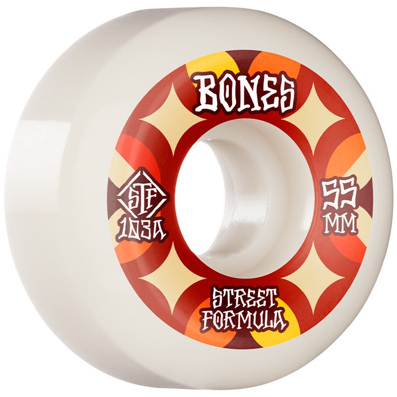 BONES STF RETROS V5 SIDECUT WHITE 103A 55MM