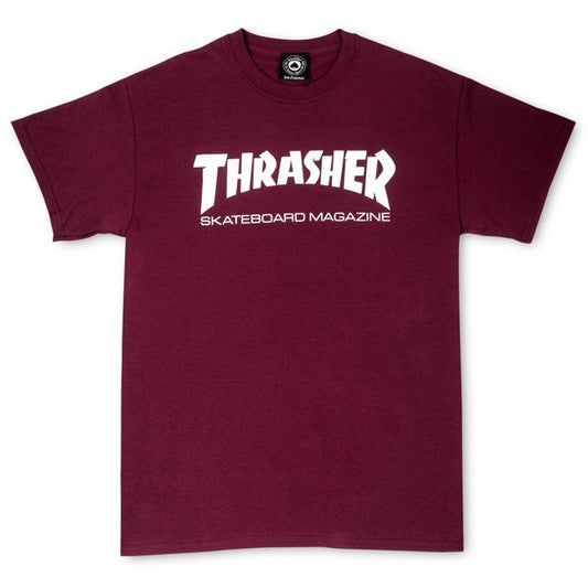 THRASHER SKATE MAG T-SHIRT MAROON - Skateboards Amsterdam