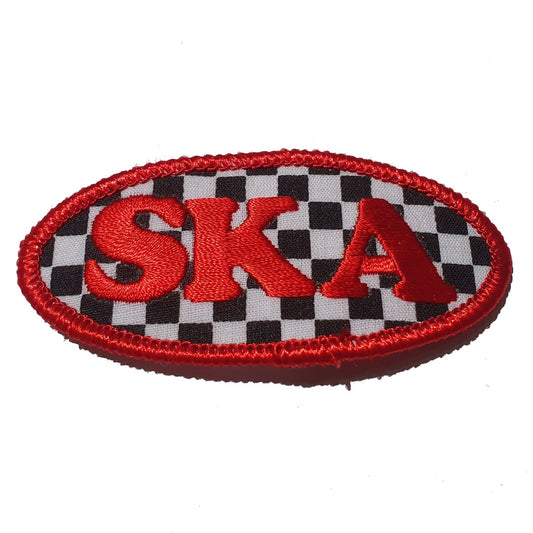 SKA CHECKERBOARD OVAL PATCH