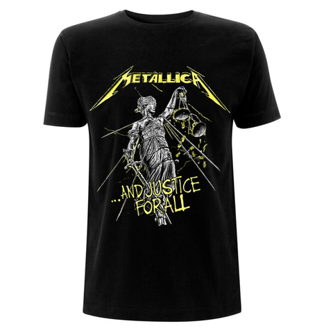 METALLICA AND JUSTICE FOR ALL TRACKS T-SHIRT BLACK