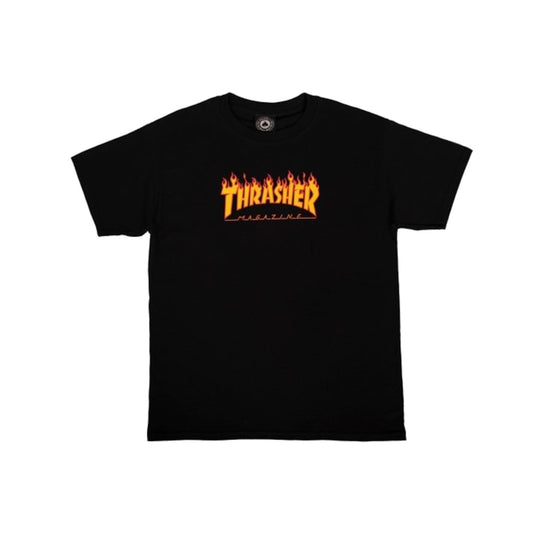 THRASHER YOUTH FLAME T-SHIRT BLACK