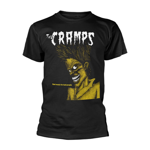 CRAMPS BAD MUSIC FOR BAD PEOPLE T-SHIRT BLACK