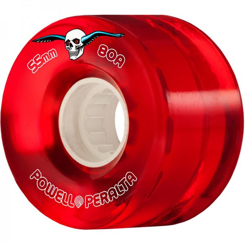 POWELL PERALTA 80A 55MM CRUISER CLEAR RED