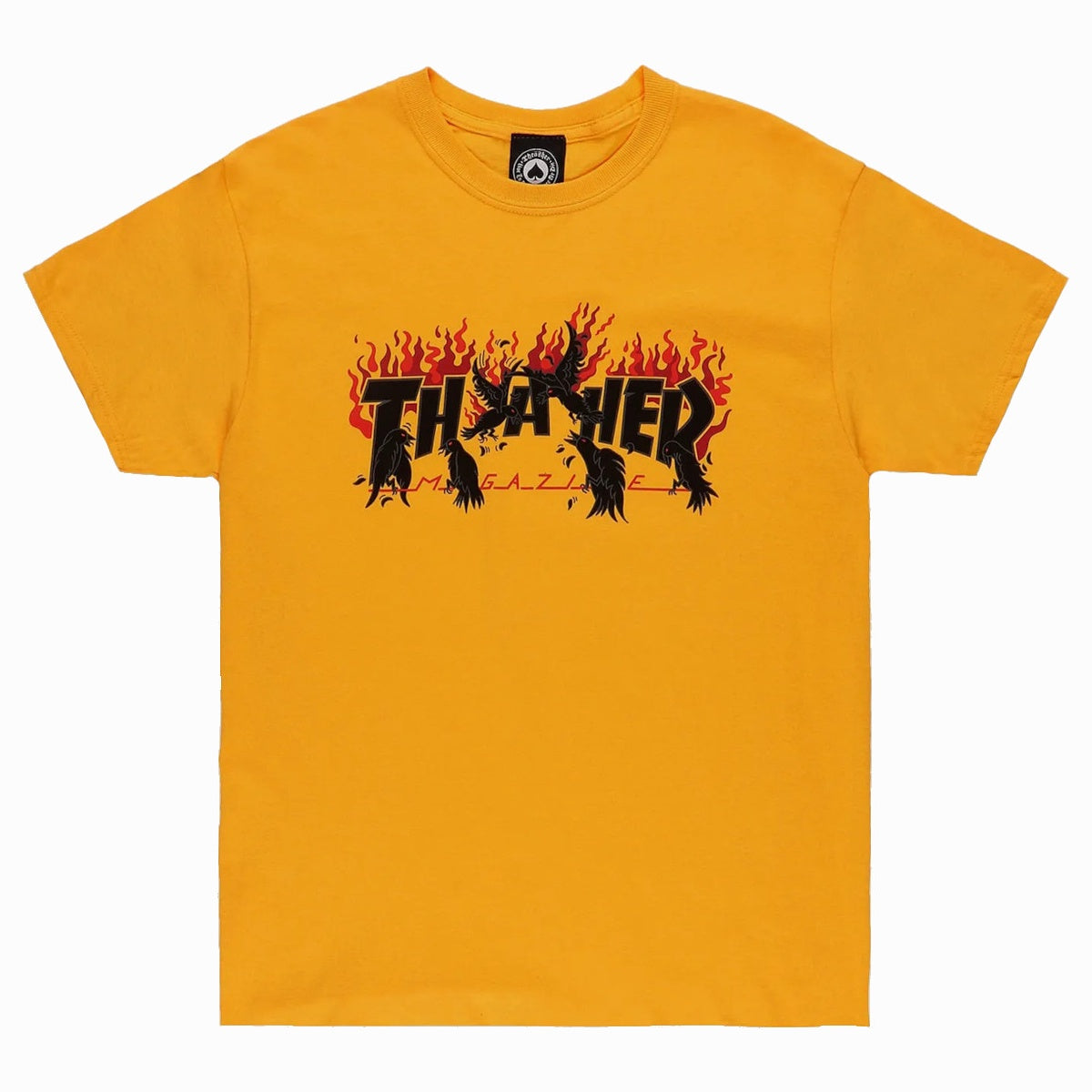 THRASHER CROWS T-SHIRT GOLD