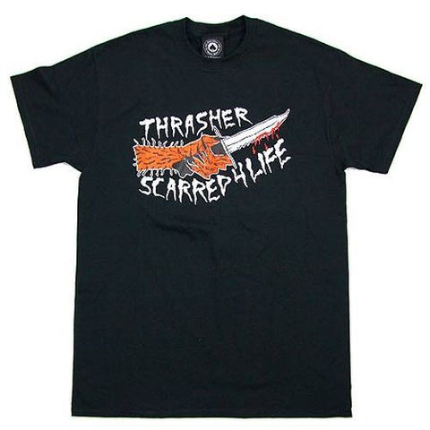THRASHER SCARRED T-SHIRT BLACK