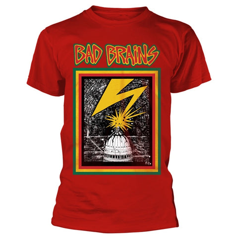 BAD BRAINS-1ST ALBUM COVER T-SHIRT RED