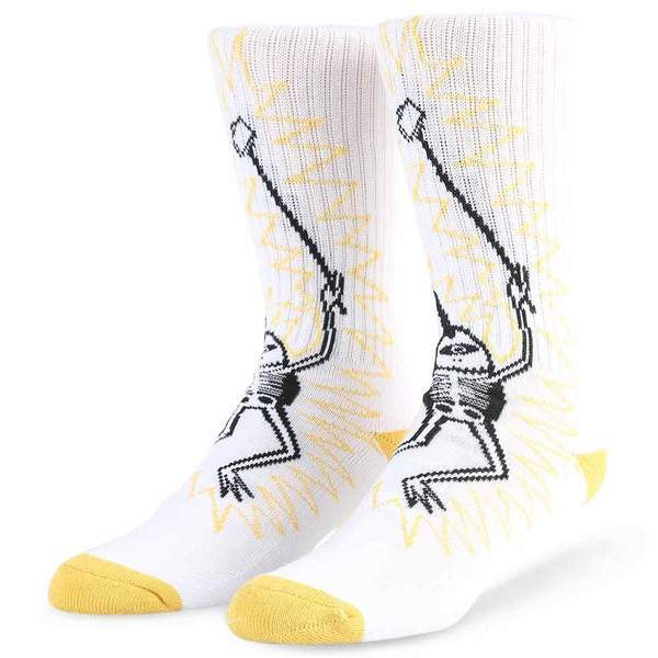 TOY MACHINE ELECTRIC SOCK WHITE