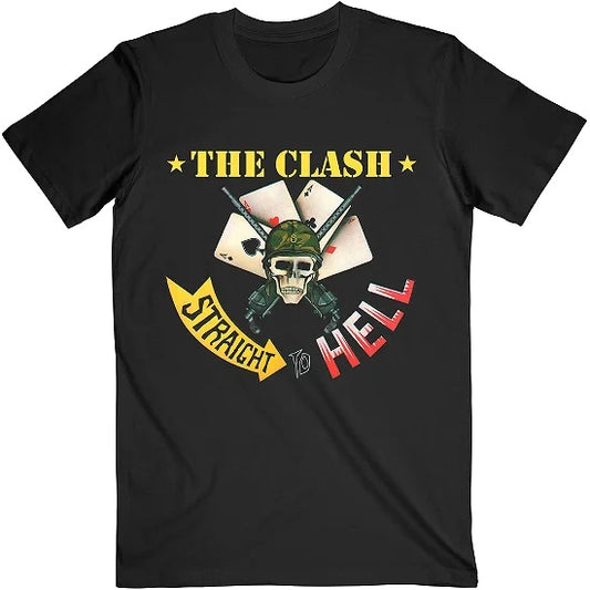 CLASH STRAIGHT TO HELL T-SHIRT BLACK