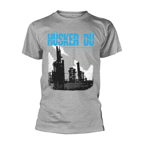 HUSKER DU DON'T WANT TO KNOW IF YOU ARE LONELY T-SHIRT GREY