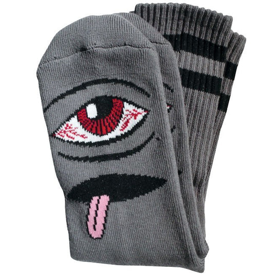 TOY MACHINE BLOODSHOT SOCK CHARCOAL - Skateboards Amsterdam