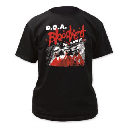 D.O.A.-BLOODIED BUT UNBOWED T-SHIRT BLACK - Skateboards Amsterdam - 1