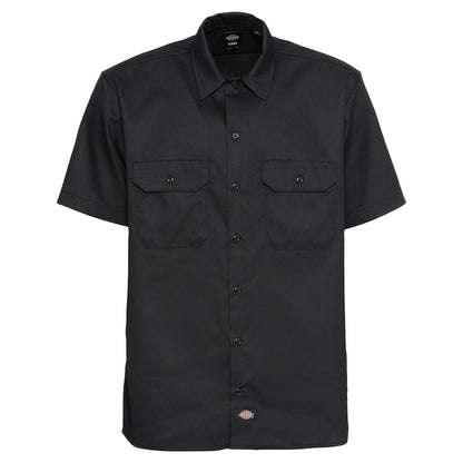 DICKIES WORK SHIRT SHORT SLEEVE REC BLACK