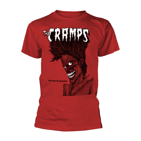 CRAMPS  BAD MUSIC FOR BAD PEOPLE T-SHIRT RED