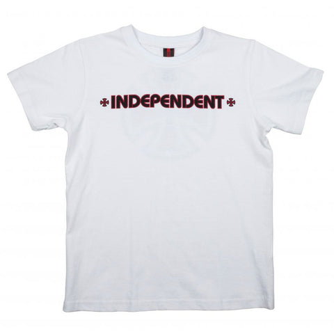 INDEPENDENT BAR CROSS YOUTH T-SHIRT WHITE