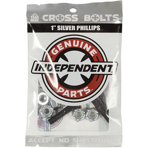 INDEPENDENT CROSS BOLTS 1 INCH PHILLIPS HEAD BLACK/SILVER