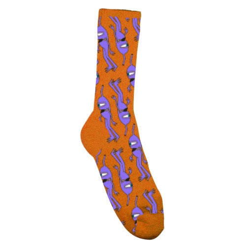 TOY MACHINE MULTI SECT CREW SOCK ORANGE