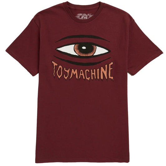 TOY MACHINE EYE MACHINE T-SHIRT MAROON