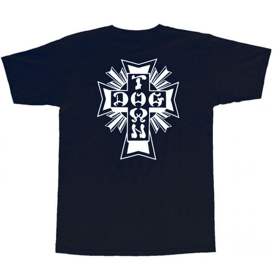 DOGTOWN CROSS LOGO T-SHIRT NAVY/WHITE