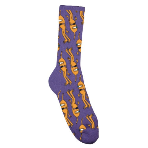 TOY MACHINE MULTI SECT CREW SOCK PURPLE